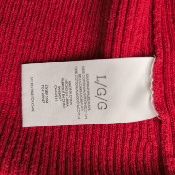 Cabi Moulin Rouge Cabaret Red Chic Ribbed Balloon Sleeve Cardigan L - Picture 7 of 10